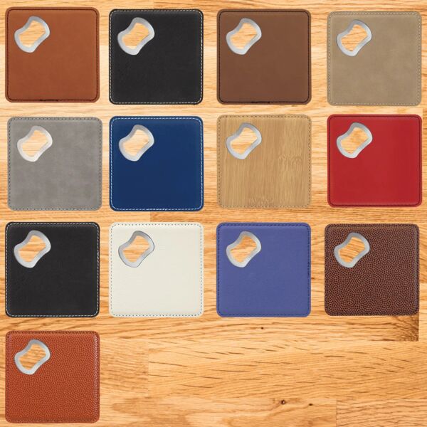Leatherette Blank Customizable Coasters Thumbnail