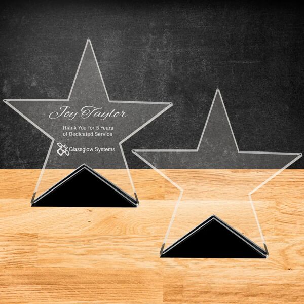 Blank Clear Glass Star Award Thumbnail