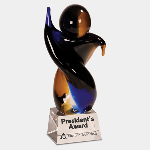 9 1/2" Twisted Body Art Glass Thumbnail