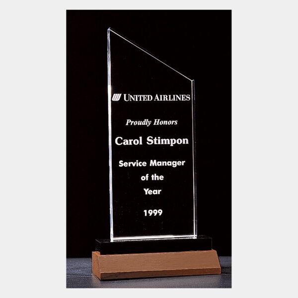 4 3/4" x 11 1/4" Zenith Series Acrylic with Acrylic Base and Base Thumbnail