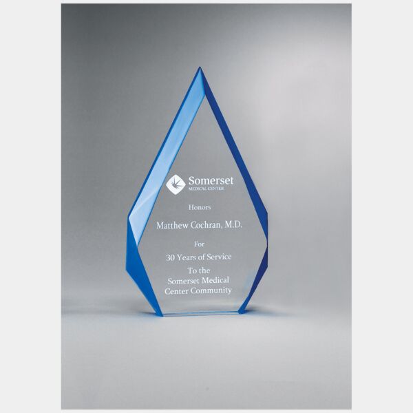 4 1/4" x 7 7/8" Flame Series Freestanding Acrylic with Accented Bevels Thumbnail