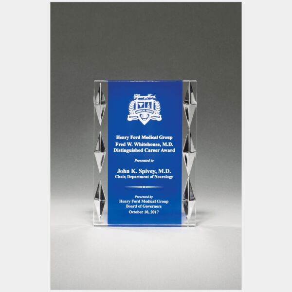 5" x 7" Freestanding Acrylic with Background and Carved Jewel Accents Thumbnail