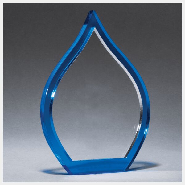 7 1/4" Flame Acrylic with Pop-Out Center and Metal Post Thumbnail