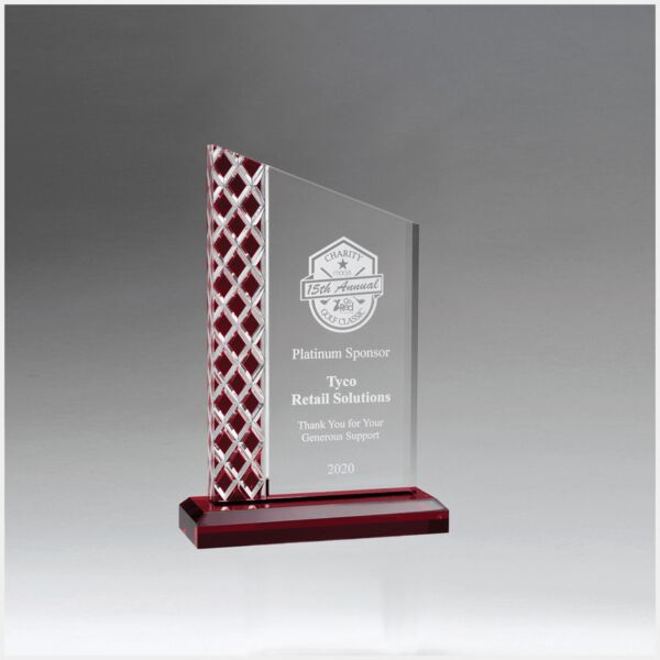 5 1/2" x 9 1/4" Zenith Series Acrylic with Lattice Pattern and Metallic Accent Thumbnail