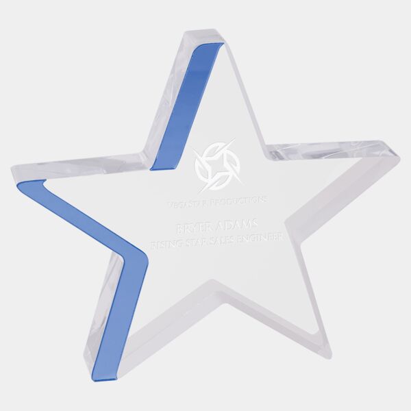 6 3/4" x 6" Star Acrylic with Edge Thumbnail