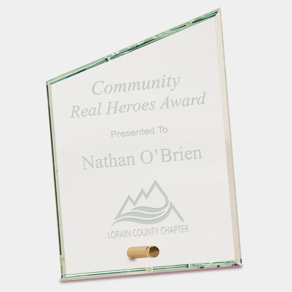 5" x 7" Slant Rectangle CrystalEdge Glass Thumbnail