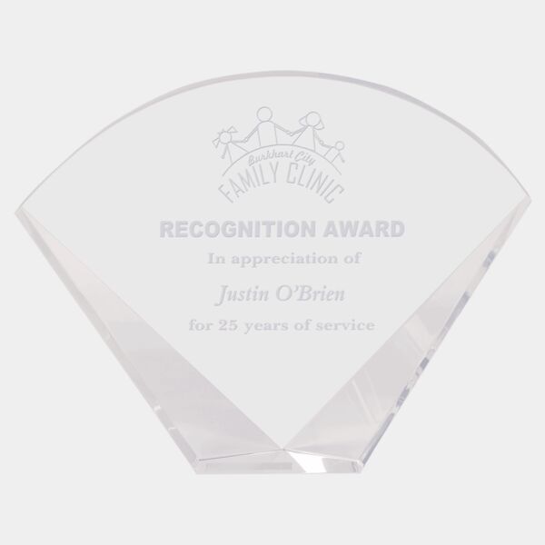 9" x 7" Crystal Facet Fan Thumbnail