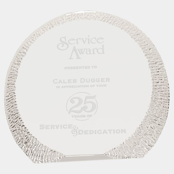 6 1/4" Rounded Crystal with Decorative Edge Thumbnail