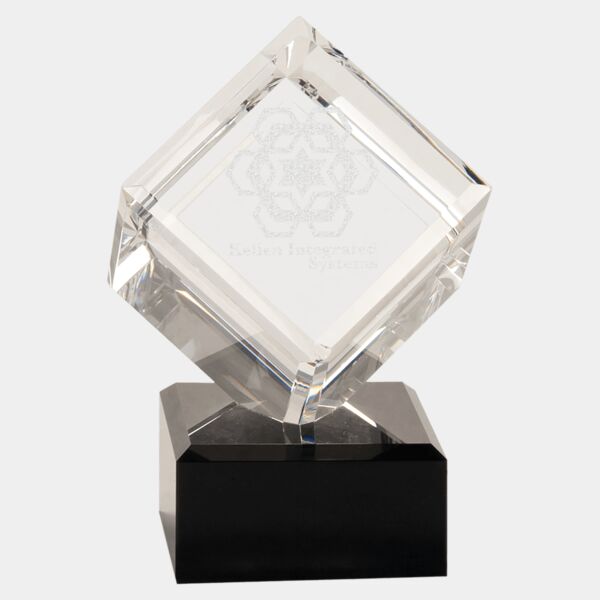 6" Crystal Cube on Pedestal Base Thumbnail