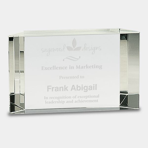 6" x 3 1/2" Crystal Facet Block Thumbnail