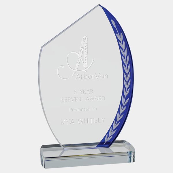 9 1/2" Slant Oval Edge Glass Thumbnail