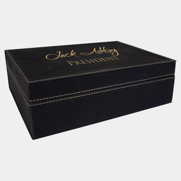 10 1/4" x 7 1/2" Laserable Leatherette Premium Gift Box Thumbnail