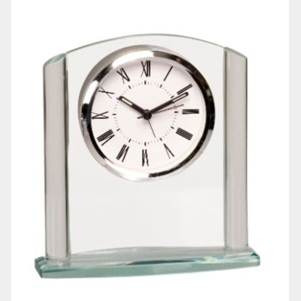 6 1/4" Arch Glass Clock Thumbnail