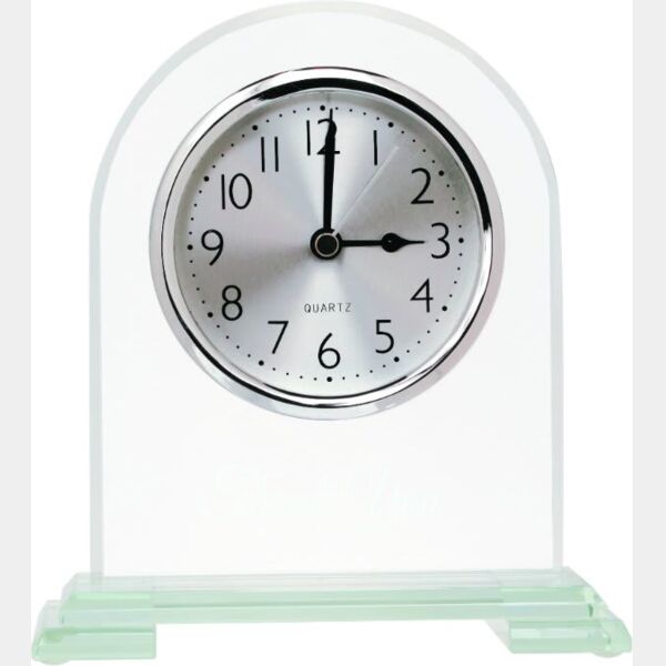 6 1/2" Arch Glass Clock Thumbnail