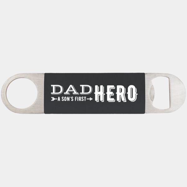 1 1/2" x 7" Bottle Opener with Silicone Grip Thumbnail