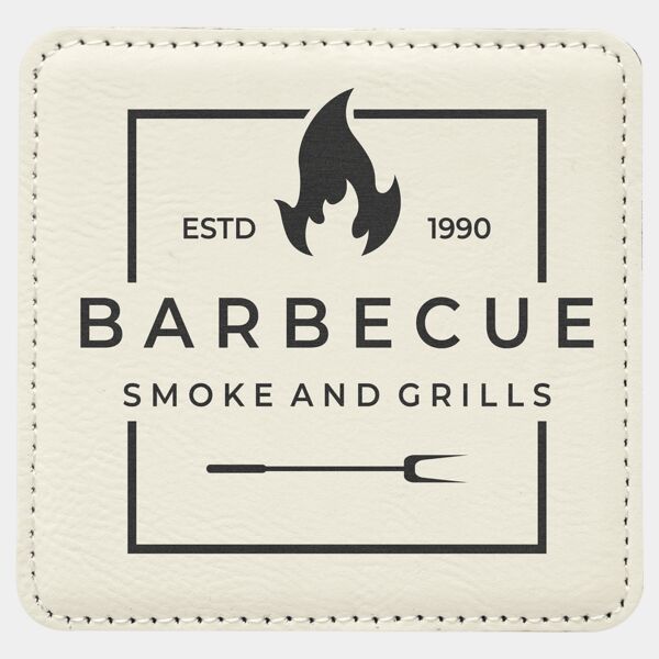 4" x 4" Square Laserable Leatherette Coaster Thumbnail