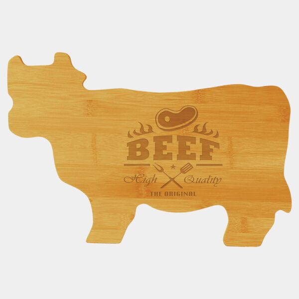 14 3/4" x 9 3/4" Cow Shaped Cutting Board Thumbnail