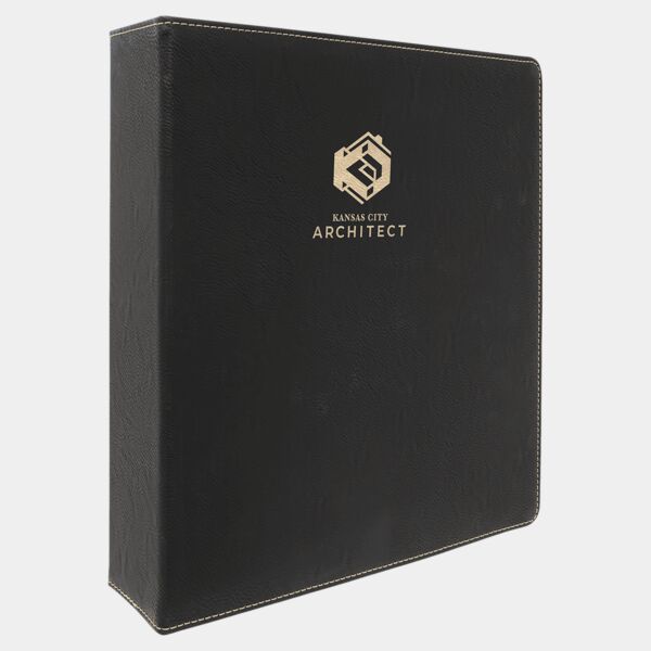 11" x 11 1/2" Laserable Leatherette 3 Ring Binder with 2" Slant D Rings Thumbnail