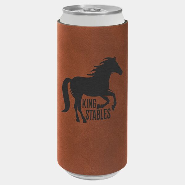 Laserable Leatherette Slim Beverage Holder Thumbnail