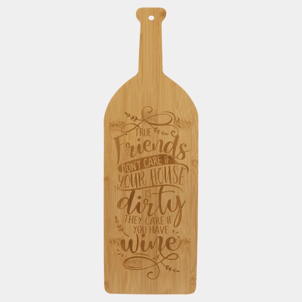 17" x 5 1/4" Wine Bottle Cutting Board Thumbnail