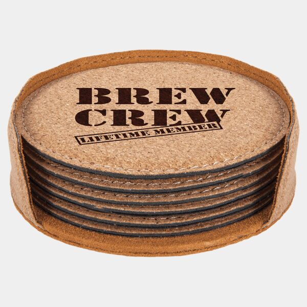 4" Round Cork 6-Coaster Set Thumbnail