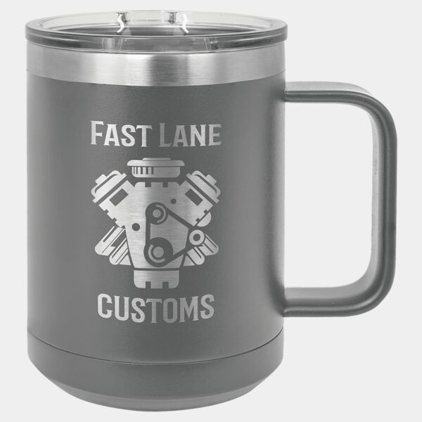 Polar Camel 15 oz. Dark Vacuum Insulated Mug with Slider Lid Thumbnail