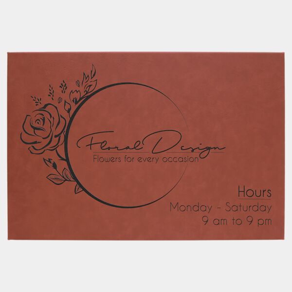 12" x 18" Rose Laserable Leatherette Wall Decor with Sawtooth Hanger Thumbnail