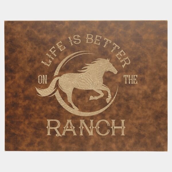 12" x 18" Rustic/ Laserable Leatherette Wall Decor with Sawtooth Hanger Thumbnail