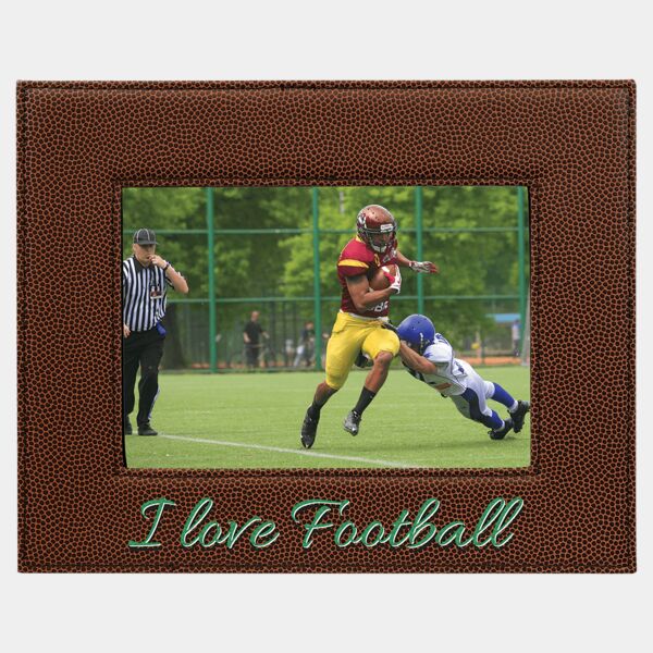 5" x 7" Football Laserable Leatherette Photo Frame Thumbnail
