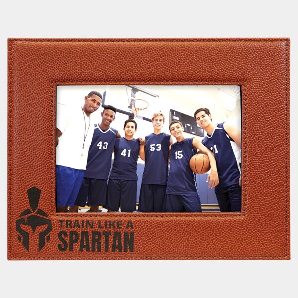 5" x 7" Basketball Laserable Leatherette Photo Frame Thumbnail