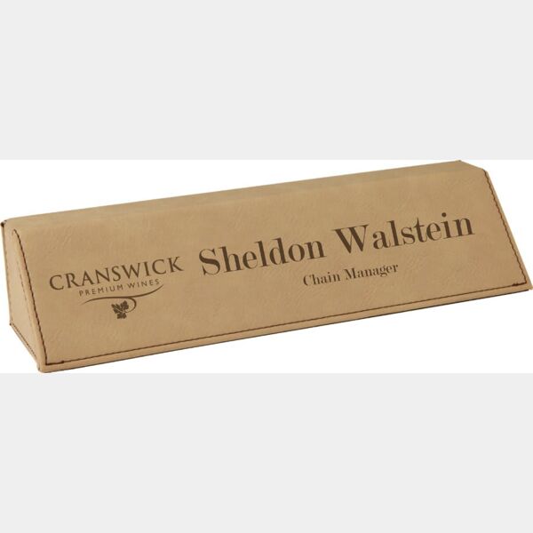 8 1/2" Laserable Leatherette Desk Wedge Thumbnail