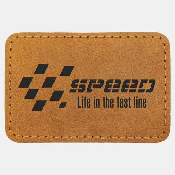 3" x 2" Premier Laserable Leatherette Rectangle Patch with Kota Pro Adhesive - Creekside Collection Thumbnail