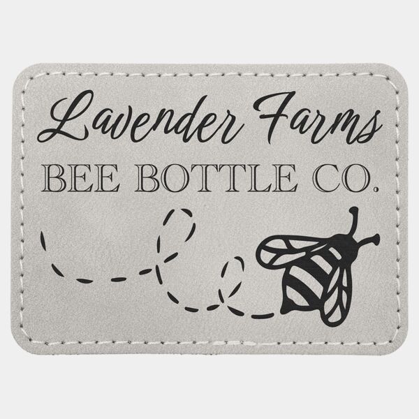 3 1/2" x 2 1/2" Light Premier Laserable Leatherette Rectangle Patch with Kota Pro Adhesive - Creekside Collection Thumbnail