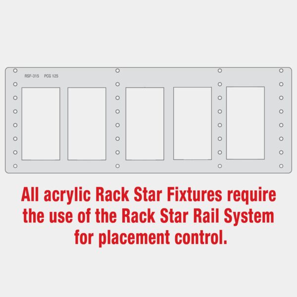 PCG125 16 oz. Can Glass Stemless Rack Star Fixture- Holds 5 Thumbnail