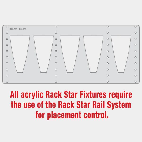 PCG200 16 oz. Pint Mixing Glass Rack Star Fixture- Holds 5 Thumbnail