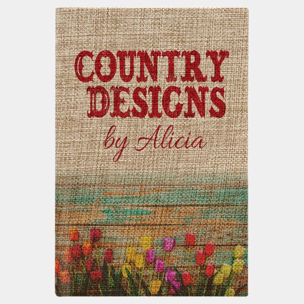 5 1/4" x 8 1/4" Burlap Sketch Book with Unlined Notepad Thumbnail