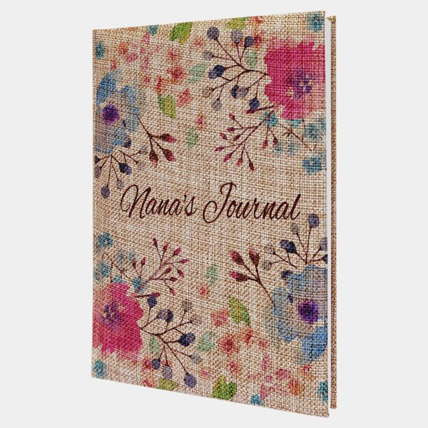 7" x 9 3/4" Burlap Journal with Lined Notepad Thumbnail