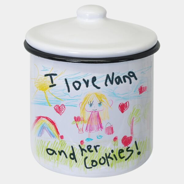 4.15" x 3.1" / Enamel Canister with Lid Thumbnail