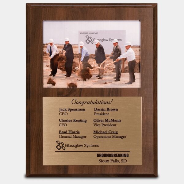12" x 15" Finish Slide-In Frame Plaque with 10" x 8" Window Thumbnail