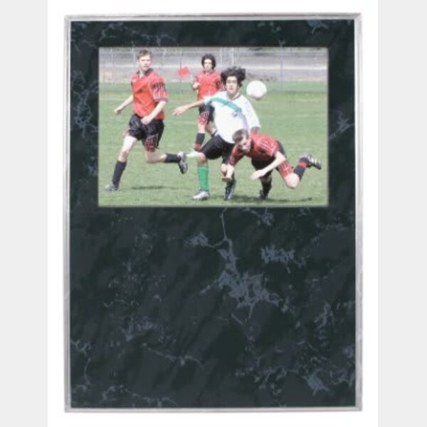 9" x 12" Marble Finish Slide-In Frame Plaque with 7" x 5" Window Thumbnail