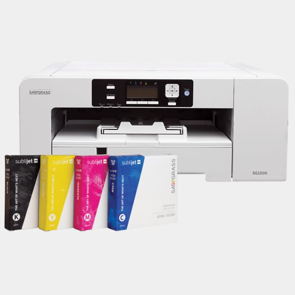 Sawgrass SG1000 Sublimation Printer Package with 4-20ml Starter Ink Cartridges Thumbnail