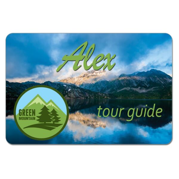 3" x 2" Matte Unisub Aluminum Name Badge with Radius Corners Thumbnail