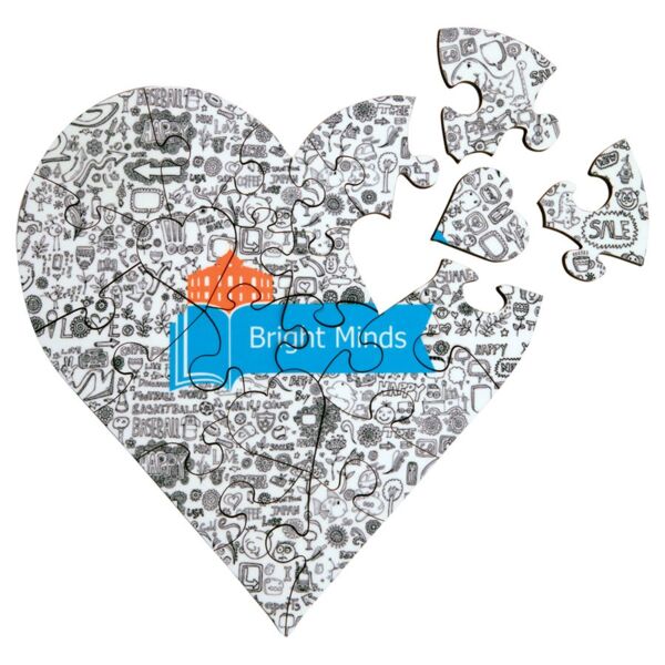 6.7" Unisub Sublimatable Heart 23-Piece Puzzle Thumbnail