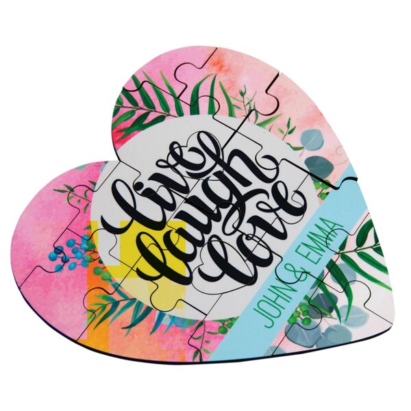 5" x 5" Sublimatable Heart 16-Piece Puzzle Thumbnail