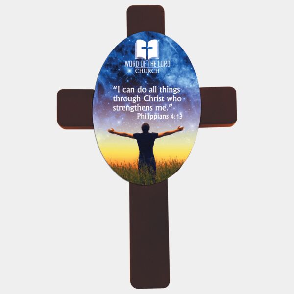 7" x 11" Unisub Cross with Sublimatable MDF Oval Insert Thumbnail