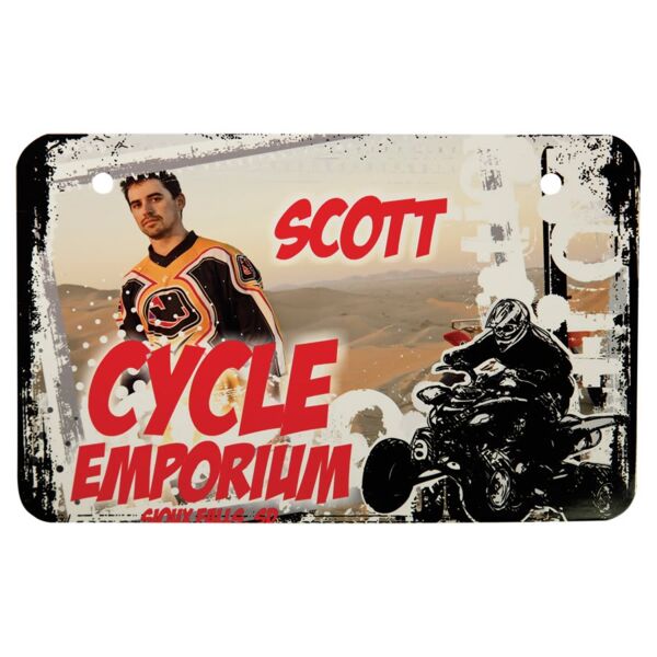 8" x 5" x .025" Sublimatable UVSub Aluminum ATV License Plate Thumbnail