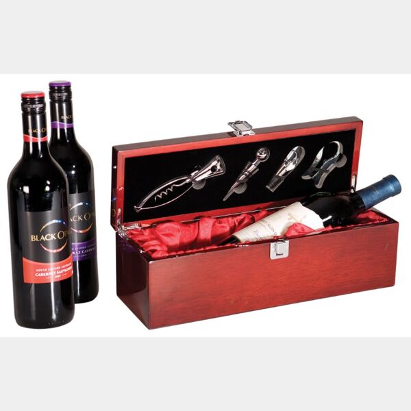 Piano Finish Single Wine Box with Tools Thumbnail