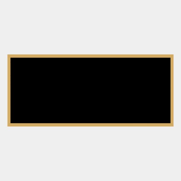 1" x 2 1/4" Laserable Brass Plaque Plate with Border Thumbnail