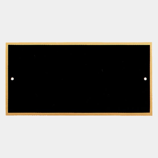 3" x 4 1/4" Laserable Brass Plate with Border and 2 Holes Thumbnail