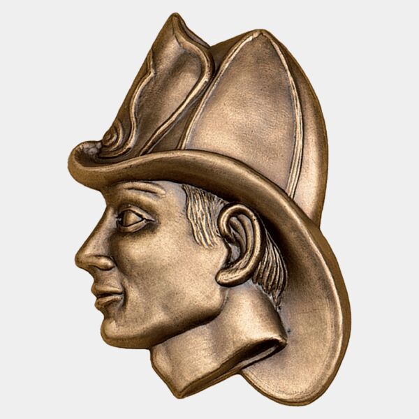 3" x 3 1/2" Antique Fireman with Helmet Relief Casting Thumbnail
